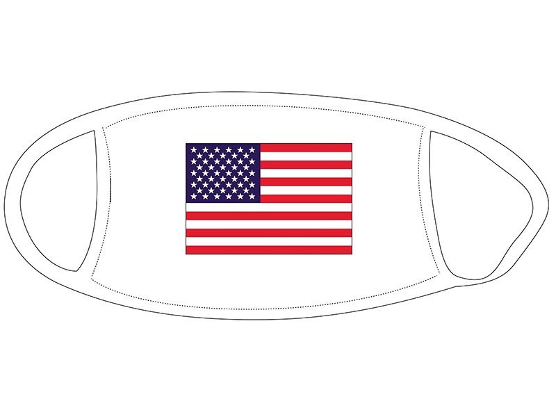 (image for) Face Mask with American Flag Design